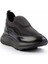 Siyah Siyah Kırışık Rugan Kadın Sneaker K01212444417 3