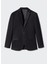 Man %100 Keten Slim Fit Blazer Ceket 5