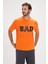 Levin Turuncu Baskılı Oversize Erkek Tişört 1