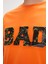 Levin Turuncu Baskılı Oversize Erkek Tişört 3
