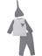 Unisex Bebek Raporlu Hayvan Nakışlı Şapkalı 2'li Alt Üst Takım 1