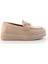 Bej Süet Kadın Loafer Ayakkabı K01311249502 2