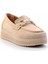 Bej Süet Kadın Loafer Ayakkabı K01311249502 3