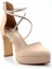 Mat Bej Saten Kadın Abiye Ayakkabı K01926032238 2