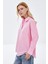 Pembe Oversize Poplin Gömlek 1