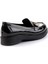 Siyah Kırışık Rugan Kadın Loafer Ayakkabı K01257067608 4