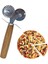 Ahşap Saplı Hamur ve Pizza Kesme Ruleti Pizza Cutter 2'li Hamur-Pizza Kesme Ruleti 1 Adet 1