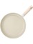 Döküm 28 cm Ahşap Saplı Bej Tava D-NEOF128 1