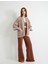 Oversize Kimono Viskon Keten Karışımlı Yarım Kollu Cepli 2