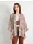 Oversize Kimono Viskon Keten Karışımlı Yarım Kollu Cepli 3