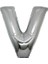 V Harf Gümüş Folyo Balon 34 Inc 80 cm 1