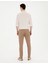Erkek Kahverengi Slim Fit Beli Lastikli İpli Kanvas Pantolon 50285534-VR197 4