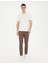 Erkek Kahverengi Slim Fit Kanvas Pantolon 50289196-VR029 3