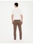 Erkek Kahverengi Slim Fit Kanvas Pantolon 50289196-VR029 4