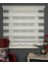 Çizgili Simli Stor Zebra Perde Balkon Perdesi, Oturma Odası Perdesi (Dayanıklı Alüminyum Kasa) 1
