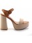 Taba Bej Keten Kadın Klasik Topuklu Ayakkabı K05225035909 1
