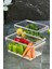 2 Adet Süzgeçli Kapaklı Buzdolabı Düzenleyici Buzdolabı Içi Düzenleyici Organizer 14 x 32,5 x 20 cm 3