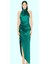 Halter Yaka Asetat Saten Elbise 1