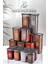 18'li Etiketli Modernity Kare Erzak Saklama Kabı Seti (1750ML X5-1200ML X5-450ML X8 ) Baharatlık 1