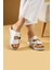 Çift Gold Tokalı Comfort Taban Kadın Sandalet 70-0232-24 3