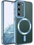 Samsung Galaxy S22 Plus Kılıf Magsafe Luxury Electroplate Mavi 1