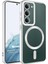 Samsung Galaxy S22 Plus Kılıf Magsafe Luxury Electroplate Gümüş 1