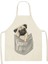 CJWQ23-4 Stili 38X47CM Çocuk Boyu Sevimli Köpek Pug Desen Adam Önlük Kedi Ağızsız Kısa Mutfak Önlüğü Şort Kadınlar Evde Pişirme Pişirme Kuyruk Önlük cm Önlükleri (Yurt Dışından) 1