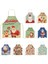 PM0005-6 Stili 1 Adet Noel Baba Noel Şef Önlüğü Kadın Önlük Pamuk Keten Önlükleri 53*65 cm Mutfak Pişirme Pişirme Aksesuarı Için Önlük (Yurt Dışından) 4
