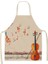XHWQ0712 Stili 55X68CM Yetişkin Boyutu Nota Gitar Piyano Mutfak Önlükleri Kadın Pamuk Keten Önlükler Ev Temizlik Önlük Ev Pişirme Önlük XHWQ07 (Yurt Dışından) 5