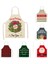 Kırmızı Stil 47X38CM Çocuk Boyutu Noel Önlük Keten Zehirli Noel Baba Ekose Baskılı Kadınlar Için Önlük Önlükleri Pişirme Aksesuarları Çocuk Önlüğü Delantal (Yurt Dışından) 2