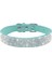 12MAVI Tarzı S Beden Bling Rhinestone Yavru Kedi Tasmaları Ayarlanabilir Deri Ilmek Yavru Yaka Küçük Orta Köpekler Için Catuahua Pug Yorkshire (Yurt Dışından) 1