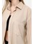 Kadın Oversize Uzun Basic Gözlük Britli Desenli Linen Look Gömlek 3