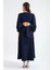 Kadın Lacivert Sırt Detaylı Midi Elbise 5