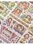 Sevimli Kız ve Tavşan Mavi Kutu Sticker Çıkartma Defter Süsleme Bullet Journal Scrapbook 3