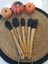 Bambu Saplı 5 Parça Mini Silikon Spatula Kaşık Fırça Seti - Siyah 1