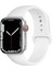 CaseWorld Apple Watch 2/ 3/ 4/ 5/ 6/ 7/ 8/ Se Uyumlu Kayış 38/ 40/ 41mm Yumuşak Renkli Silikon Large Kordon - Beyaz 1