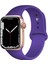 CaseWorld Apple Watch 2/ 3/ 4/ 5/ 6/ 7/ 8/ Se Uyumlu Kayış 38/ 40/ 41mm Yumuşak Renkli Silikon Large Kordon - Mor 1