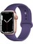 CaseWorld Apple Watch 2/ 3/ 4/ 5/ 6/ 7/ 8/ Se Uyumlu Kayış 38/ 40/ 41mm Yumuşak Renkli Silikon Large Kordon - Derin Mor 1