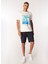 Beyaz Erkek Bisiklet Yaka Relaxed T-Shirt D4SM-TST3279 2
