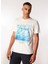 Beyaz Erkek Bisiklet Yaka Relaxed T-Shirt D4SM-TST3279 3
