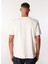 Beyaz Erkek Bisiklet Yaka Relaxed T-Shirt D4SM-TST3279 5