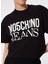 Yuvarlak Yaka Baskılı Siyah Kadın T-Shirt 241K1J0712 4