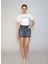 O Yaka Baskılı Beyaz Kadın T-Shirt 242 Lcf 242007 Wıld Beyaz 1