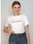 O Yaka Baskılı Beyaz Kadın T-Shirt 242 Lcf 242007 Wıld Beyaz 2