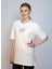 O Yaka Baskılı Ekru Kadın T-Shirt 242 Lcf 242011 Lades Ekru 3