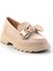 Bej Kumaş Kadın Loafer Ayakkabı K01246170804 3