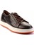 Kahve Baskılı Hakiki Deri Erkek Sneaker E01310099803 3