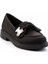Siyah Kumaş Kadın Loafer Ayakkabı K01257060704 2