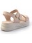 Bej Hakiki Deri Kadın Sandalet K05281018003 3