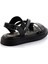 Siyah Hakiki Deri Kadın Sandalet K05357022903 3